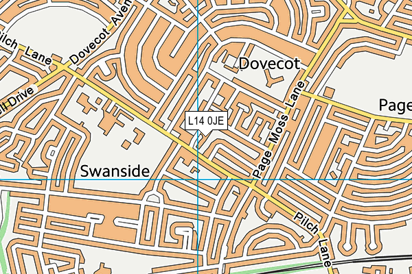 L14 0JE map - OS VectorMap District (Ordnance Survey)