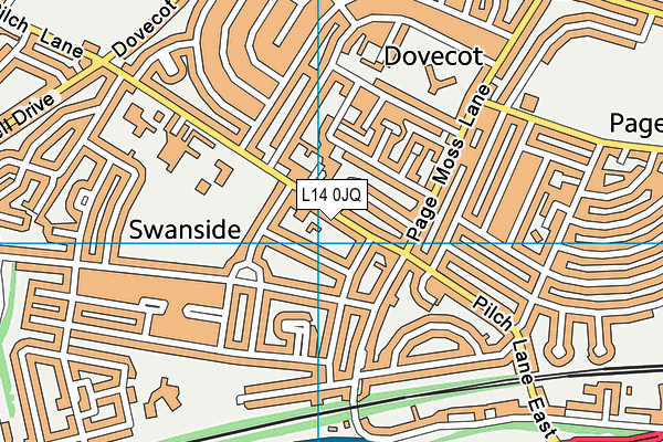 L14 0JQ map - OS VectorMap District (Ordnance Survey) L14 0JQ map - OS VectorMap District (Ordnance Survey)