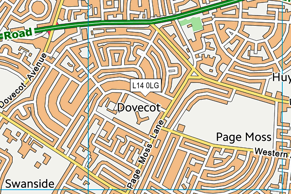 L14 0LG map - OS VectorMap District (Ordnance Survey) L14 0LG map - OS VectorMap District (Ordnance Survey)