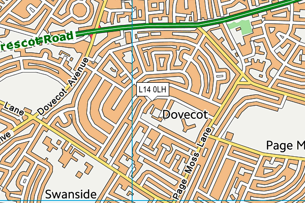 L14 0LH map - OS VectorMap District (Ordnance Survey) L14 0LH map - OS VectorMap District (Ordnance Survey)
