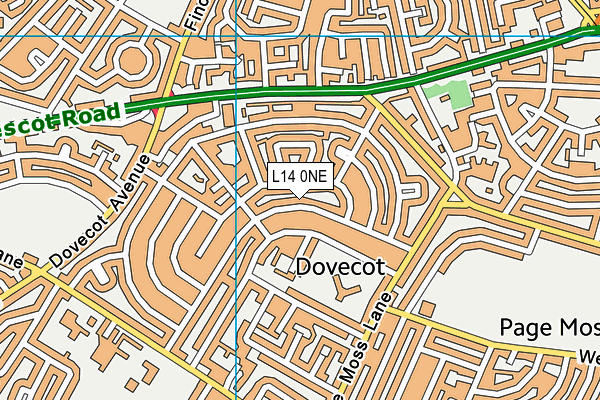 L14 0NE map - OS VectorMap District (Ordnance Survey) L14 0NE map - OS VectorMap District (Ordnance Survey)
