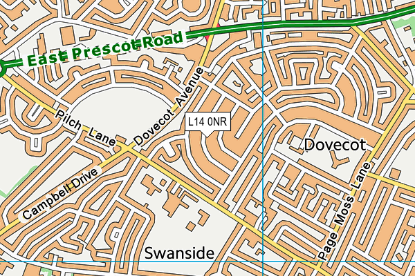 L14 0NR map - OS VectorMap District (Ordnance Survey)