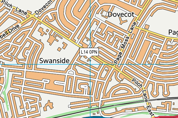 L14 0PN map - OS VectorMap District (Ordnance Survey) L14 0PN map - OS VectorMap District (Ordnance Survey)