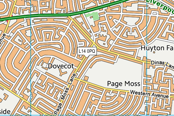 L14 0PQ map - OS VectorMap District (Ordnance Survey) L14 0PQ map - OS VectorMap District (Ordnance Survey)