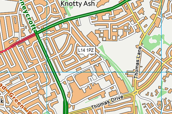L14 1PZ map - OS VectorMap District (Ordnance Survey)