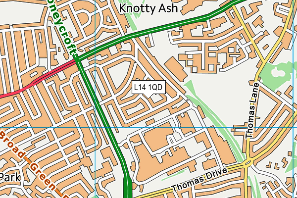 L14 1QD map - OS VectorMap District (Ordnance Survey)