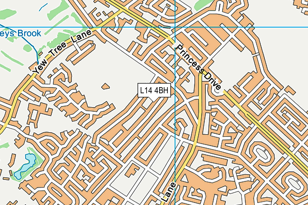 L14 4BH map - OS VectorMap District (Ordnance Survey) L14 4BH map - OS VectorMap District (Ordnance Survey)