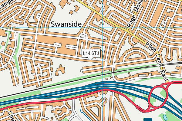 L14 6TJ map - OS VectorMap District (Ordnance Survey) L14 6TJ map - OS VectorMap District (Ordnance Survey)