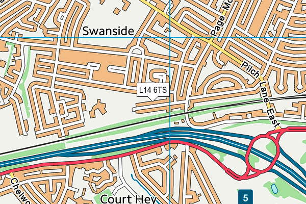 L14 6TS map - OS VectorMap District (Ordnance Survey) L14 6TS map - OS VectorMap District (Ordnance Survey)