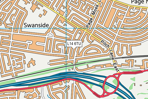 L14 6TU map - OS VectorMap District (Ordnance Survey) L14 6TU map - OS VectorMap District (Ordnance Survey)