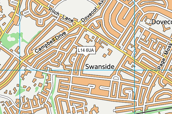 L14 6UA map - OS VectorMap District (Ordnance Survey)