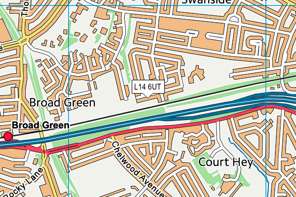L14 6UT map - OS VectorMap District (Ordnance Survey) L14 6UT map - OS VectorMap District (Ordnance Survey)