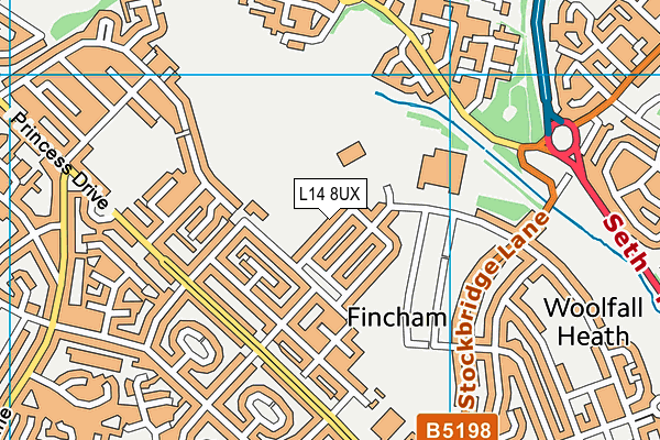 L14 8UX map - OS VectorMap District (Ordnance Survey) L14 8UX map - OS VectorMap District (Ordnance Survey)