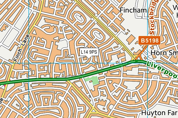L14 9PS map - OS VectorMap District (Ordnance Survey) L14 9PS map - OS VectorMap District (Ordnance Survey)
