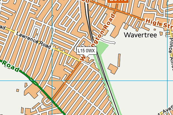 L15 0WX map - OS VectorMap District (Ordnance Survey) L15 0WX map - OS VectorMap District (Ordnance Survey)