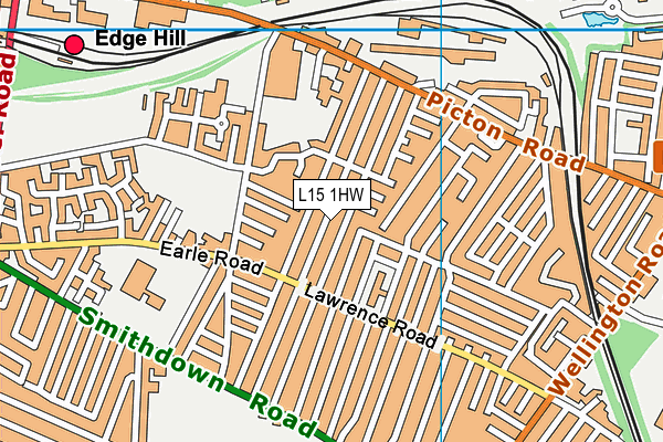 L15 1HW map - OS VectorMap District (Ordnance Survey)