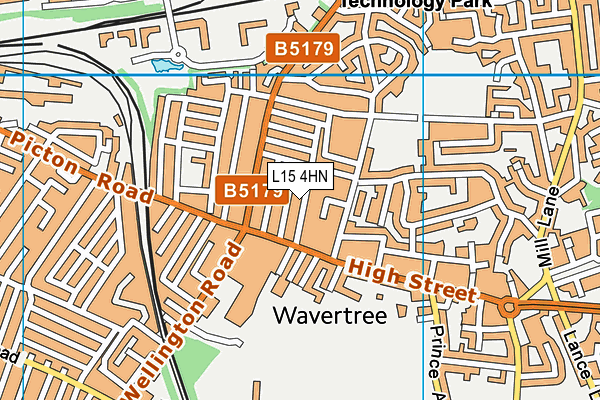 L15 4HN map - OS VectorMap District (Ordnance Survey) L15 4HN map - OS VectorMap District (Ordnance Survey)