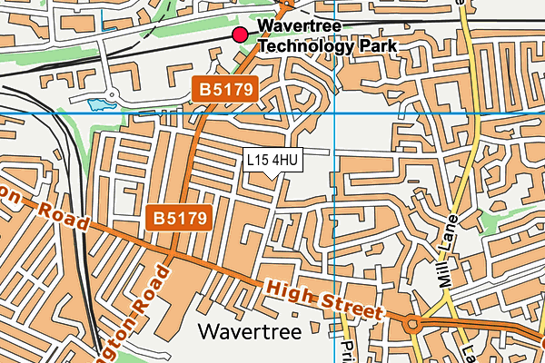 L15 4HU map - OS VectorMap District (Ordnance Survey) L15 4HU map - OS VectorMap District (Ordnance Survey)