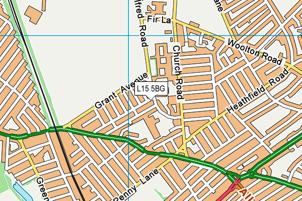 L15 5BG map - OS VectorMap District (Ordnance Survey) L15 5BG map - OS VectorMap District (Ordnance Survey)