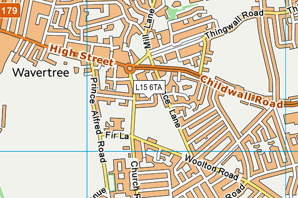 L15 6TA map - OS VectorMap District (Ordnance Survey) L15 6TA map - OS VectorMap District (Ordnance Survey)