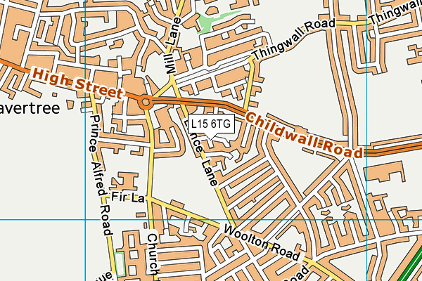 L15 6TG map - OS VectorMap District (Ordnance Survey) L15 6TG map - OS VectorMap District (Ordnance Survey)