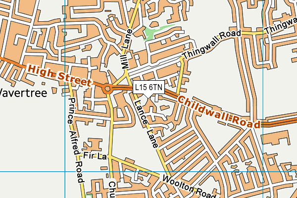 L15 6TN map - OS VectorMap District (Ordnance Survey) L15 6TN map - OS VectorMap District (Ordnance Survey)
