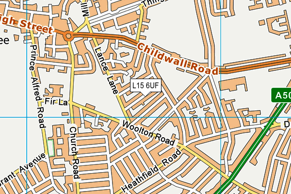 L15 6UF map - OS VectorMap District (Ordnance Survey)