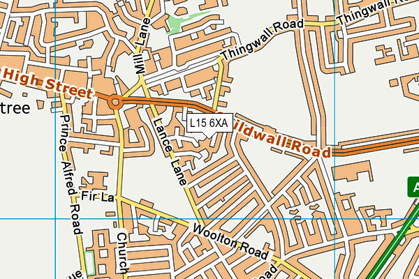 L15 6XA map - OS VectorMap District (Ordnance Survey) L15 6XA map - OS VectorMap District (Ordnance Survey)