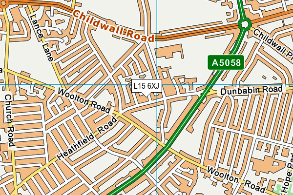 L15 6XJ map - OS VectorMap District (Ordnance Survey) L15 6XJ map - OS VectorMap District (Ordnance Survey)