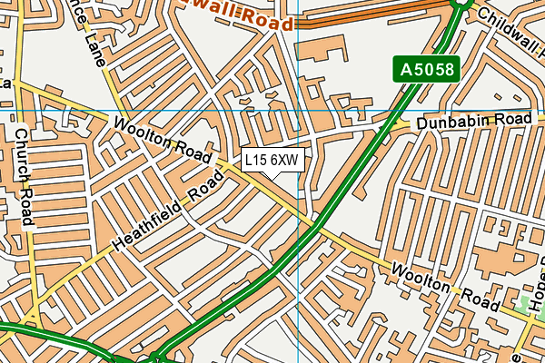 L15 6XW map - OS VectorMap District (Ordnance Survey) L15 6XW map - OS VectorMap District (Ordnance Survey)