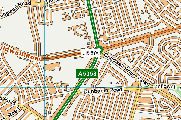 L15 6YA map - OS VectorMap District (Ordnance Survey) L15 6YA map - OS VectorMap District (Ordnance Survey)