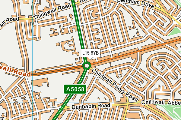 L15 6YB map - OS VectorMap District (Ordnance Survey) L15 6YB map - OS VectorMap District (Ordnance Survey)
