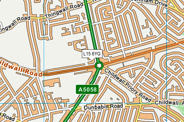 L15 6YG map - OS VectorMap District (Ordnance Survey) L15 6YG map - OS VectorMap District (Ordnance Survey)