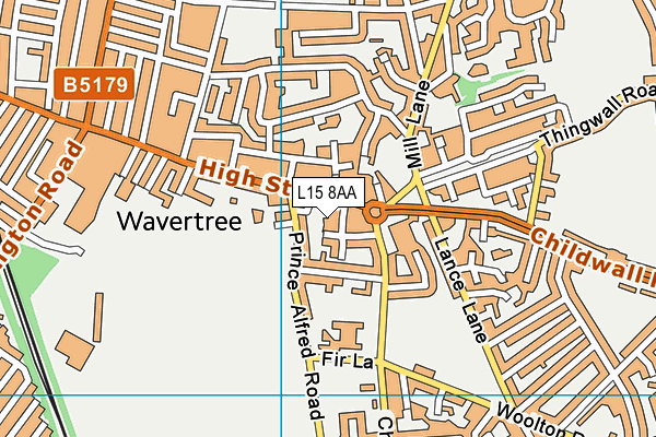 L15 8AA map - OS VectorMap District (Ordnance Survey) L15 8AA map - OS VectorMap District (Ordnance Survey)
