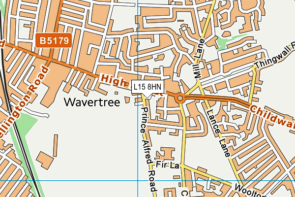 L15 8HN map - OS VectorMap District (Ordnance Survey) L15 8HN map - OS VectorMap District (Ordnance Survey)