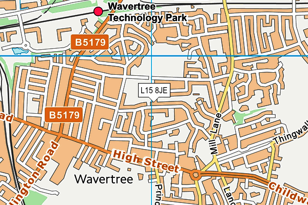L15 8JE map - OS VectorMap District (Ordnance Survey) L15 8JE map - OS VectorMap District (Ordnance Survey)