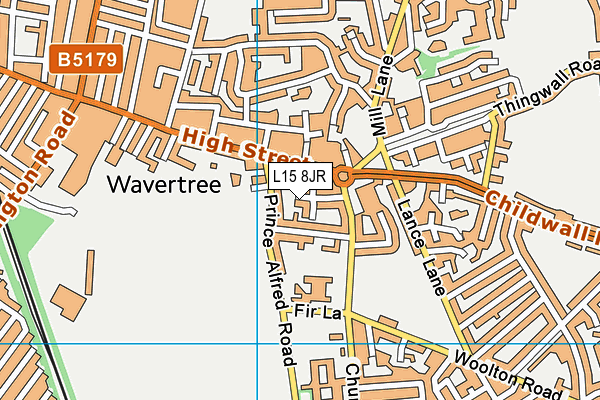 L15 8JR map - OS VectorMap District (Ordnance Survey) L15 8JR map - OS VectorMap District (Ordnance Survey)
