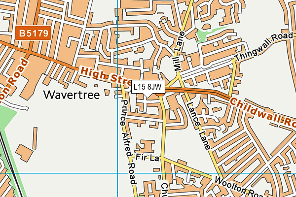 L15 8JW map - OS VectorMap District (Ordnance Survey) L15 8JW map - OS VectorMap District (Ordnance Survey)