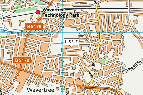 L15 8LZ map - OS VectorMap District (Ordnance Survey) L15 8LZ map - OS VectorMap District (Ordnance Survey)
