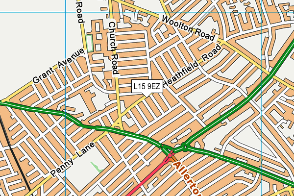 L15 9EZ map - OS VectorMap District (Ordnance Survey) L15 9EZ map - OS VectorMap District (Ordnance Survey)