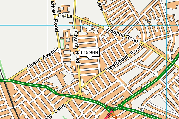 L15 9HN map - OS VectorMap District (Ordnance Survey) L15 9HN map - OS VectorMap District (Ordnance Survey)