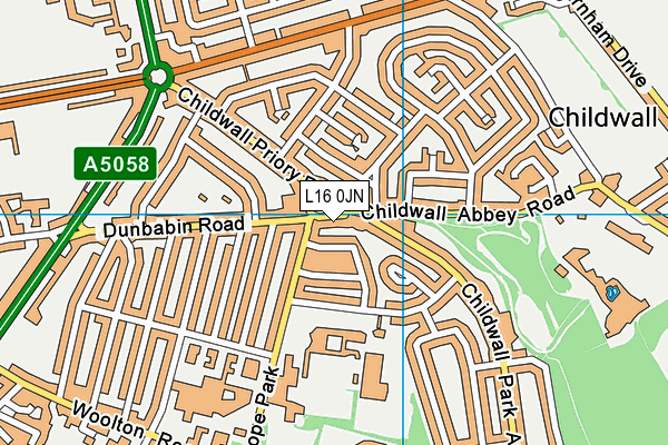 L16 0JN map - OS VectorMap District (Ordnance Survey) L16 0JN map - OS VectorMap District (Ordnance Survey)