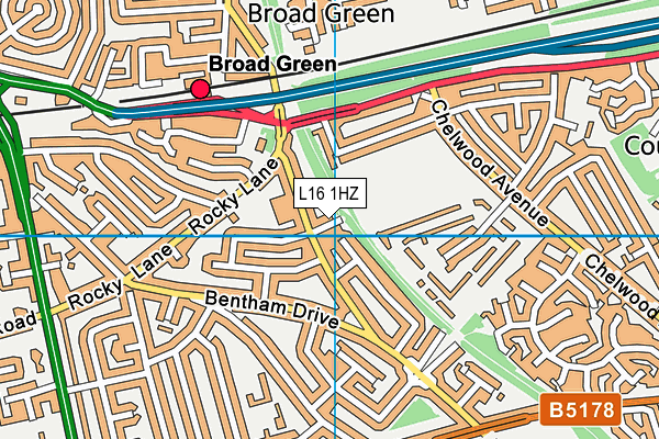 L16 1HZ map - OS VectorMap District (Ordnance Survey) L16 1HZ map - OS VectorMap District (Ordnance Survey)