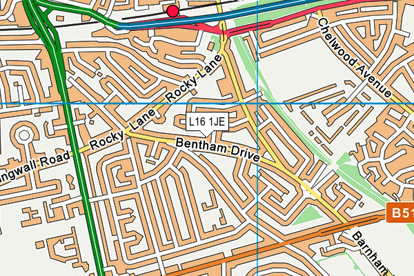 L16 1JE map - OS VectorMap District (Ordnance Survey) L16 1JE map - OS VectorMap District (Ordnance Survey)