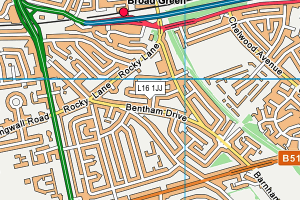 L16 1JJ map - OS VectorMap District (Ordnance Survey)