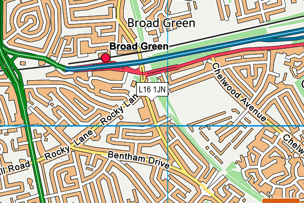L16 1JN map - OS VectorMap District (Ordnance Survey) L16 1JN map - OS VectorMap District (Ordnance Survey)