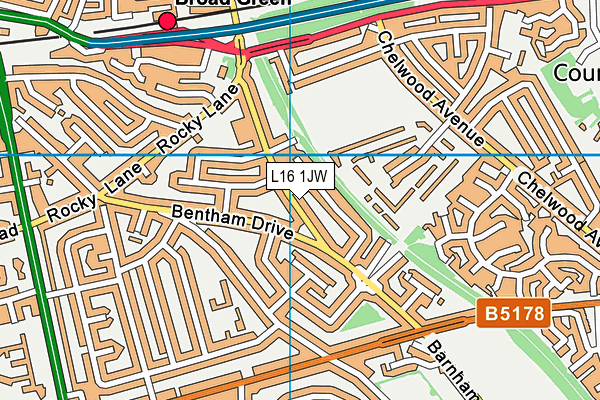 L16 1JW map - OS VectorMap District (Ordnance Survey) L16 1JW map - OS VectorMap District (Ordnance Survey)