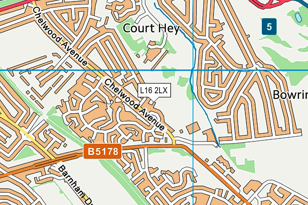 L16 2LX map - OS VectorMap District (Ordnance Survey)