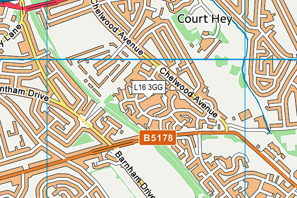L16 3GG map - OS VectorMap District (Ordnance Survey) L16 3GG map - OS VectorMap District (Ordnance Survey)