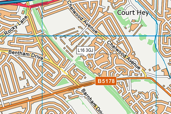 L16 3GJ map - OS VectorMap District (Ordnance Survey) L16 3GJ map - OS VectorMap District (Ordnance Survey)